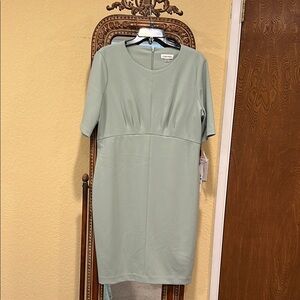 Calvin Klein Sage Green Short Sleeve Dress